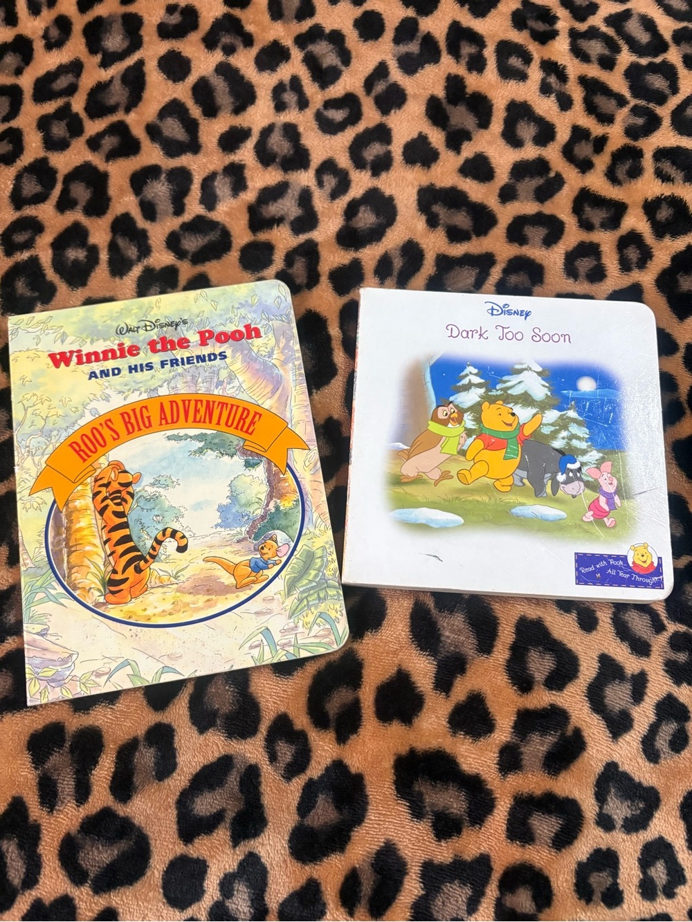Vintage Disney Winnie the Pooh Board Book Bundle of 2 Toddler and Baby Books